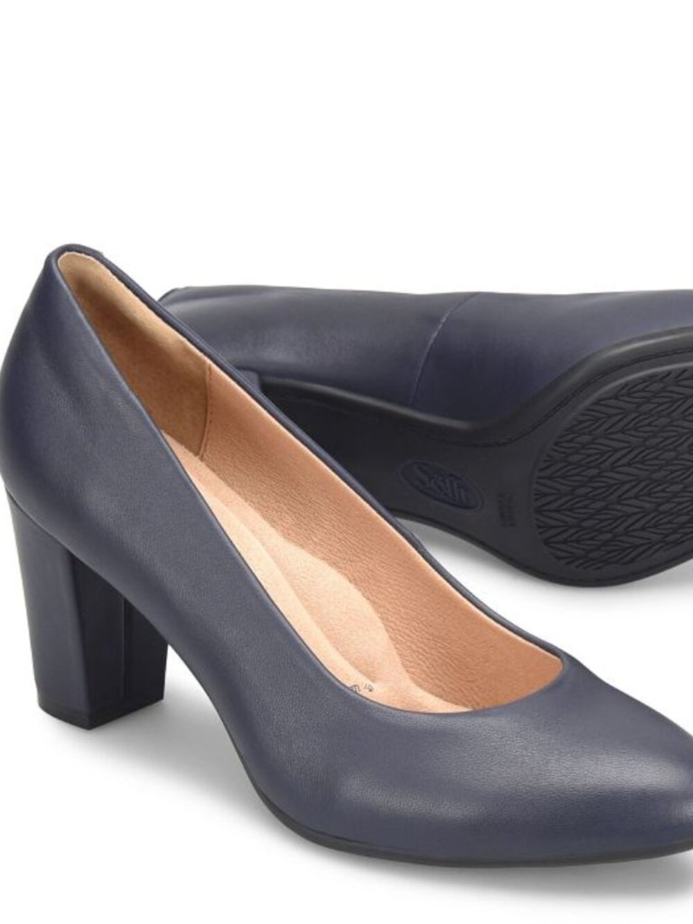 Sofft  Parisa Sky Navy Blue Leather Pumps  Women Size 39 (8 US) M    NIB